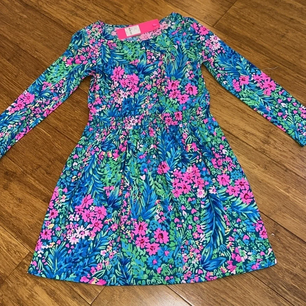 Lilly Pulitzer Girls Mylah Mini Dress x- large (12-14) NWT in multi tiny garden